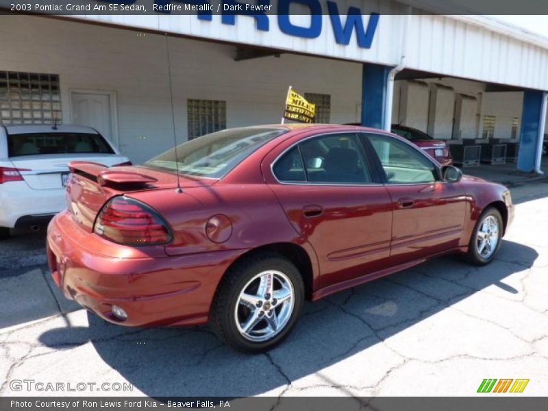 Redfire Metallic / Dark Pewter 2003 Pontiac Grand Am SE Sedan