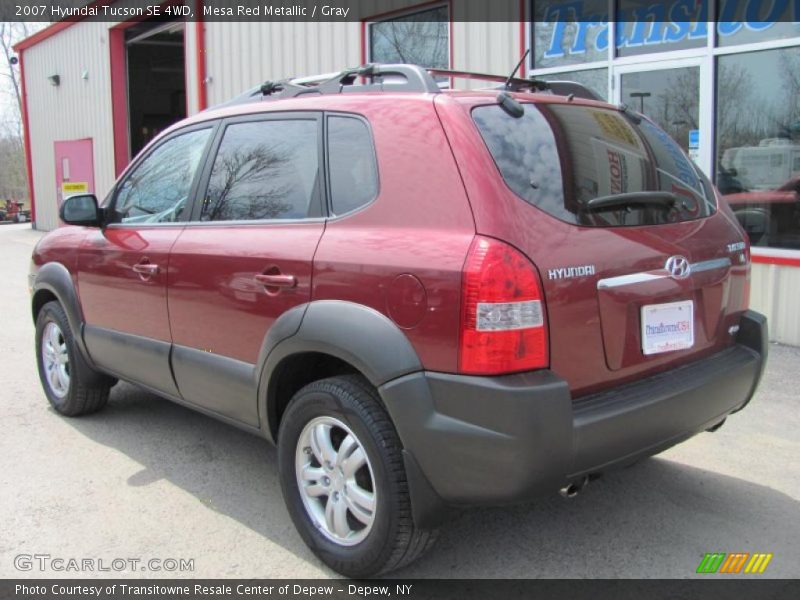 Mesa Red Metallic / Gray 2007 Hyundai Tucson SE 4WD