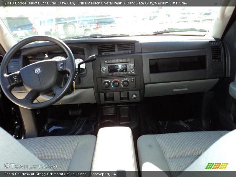 Brilliant Black Crystal Pearl / Dark Slate Gray/Medium Slate Gray 2010 Dodge Dakota Lone Star Crew Cab