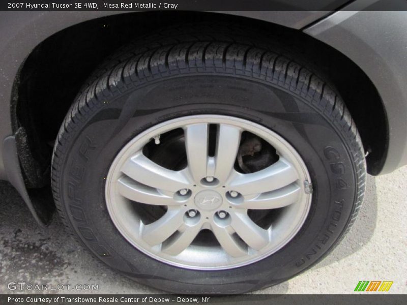 Mesa Red Metallic / Gray 2007 Hyundai Tucson SE 4WD