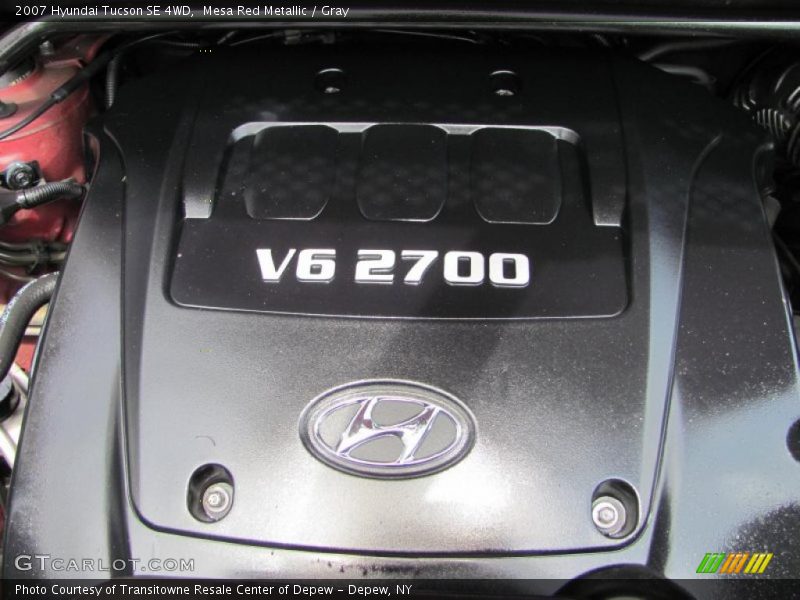 Mesa Red Metallic / Gray 2007 Hyundai Tucson SE 4WD