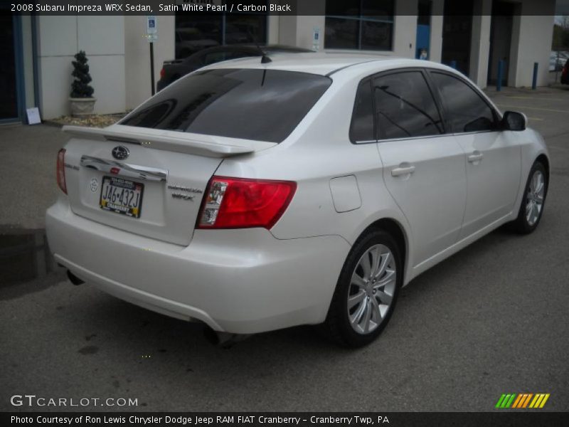 Satin White Pearl / Carbon Black 2008 Subaru Impreza WRX Sedan