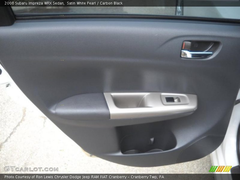 Satin White Pearl / Carbon Black 2008 Subaru Impreza WRX Sedan
