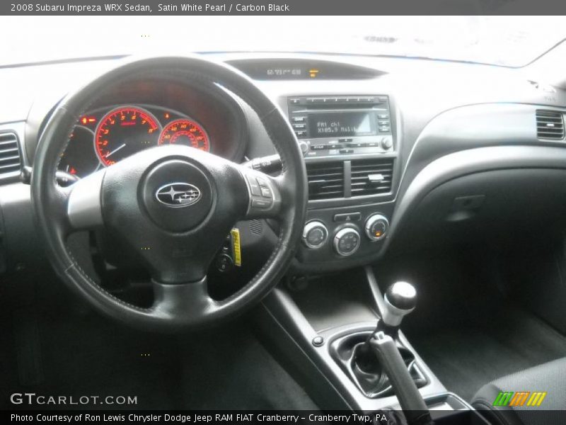 Satin White Pearl / Carbon Black 2008 Subaru Impreza WRX Sedan