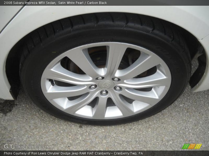 Satin White Pearl / Carbon Black 2008 Subaru Impreza WRX Sedan
