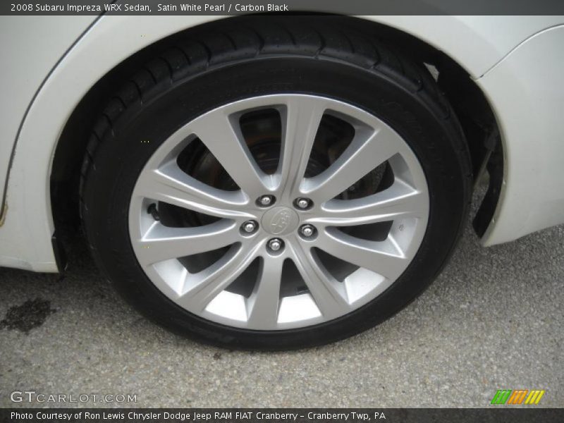 Satin White Pearl / Carbon Black 2008 Subaru Impreza WRX Sedan