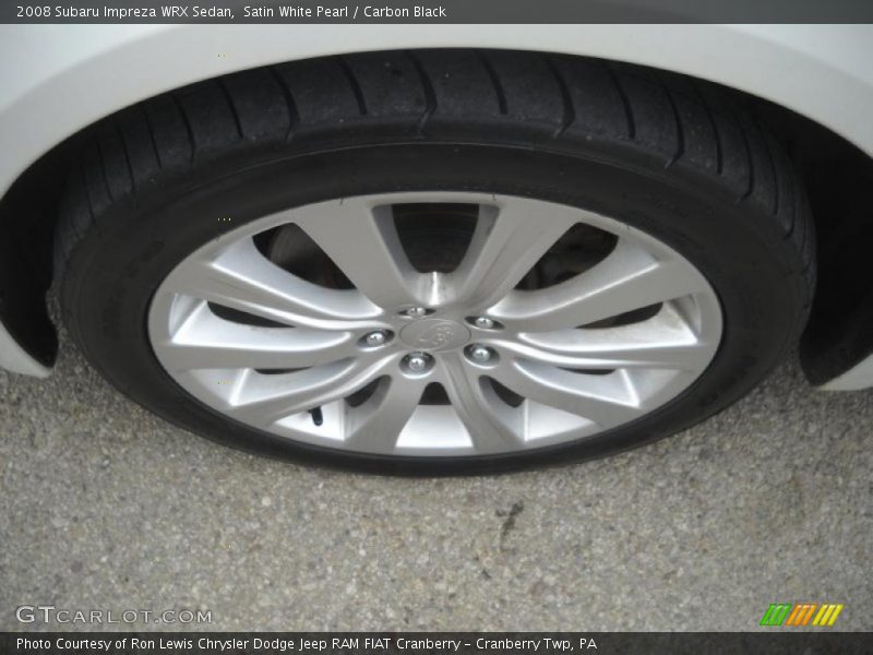 Satin White Pearl / Carbon Black 2008 Subaru Impreza WRX Sedan