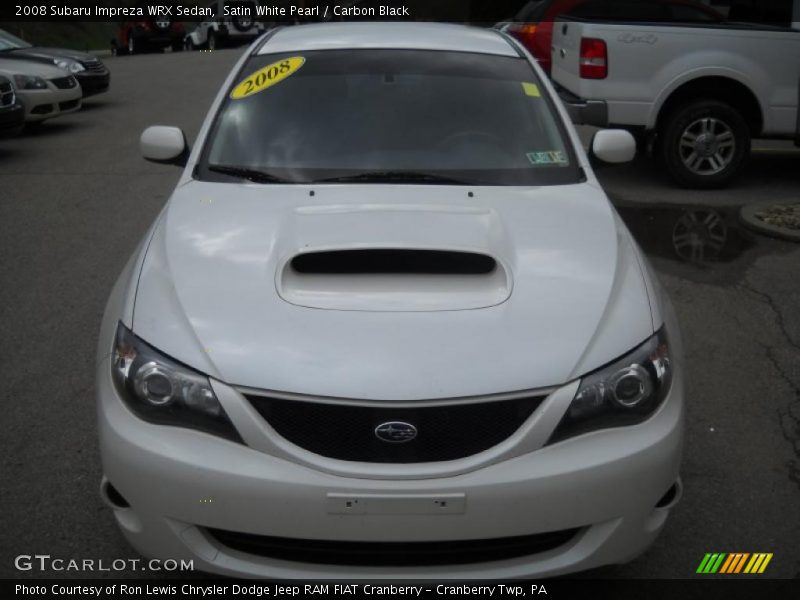 Satin White Pearl / Carbon Black 2008 Subaru Impreza WRX Sedan