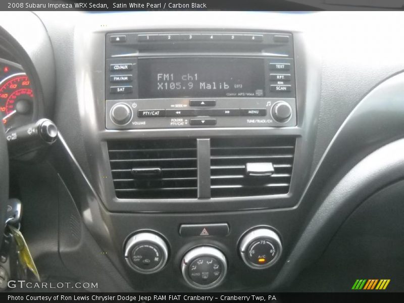 Satin White Pearl / Carbon Black 2008 Subaru Impreza WRX Sedan