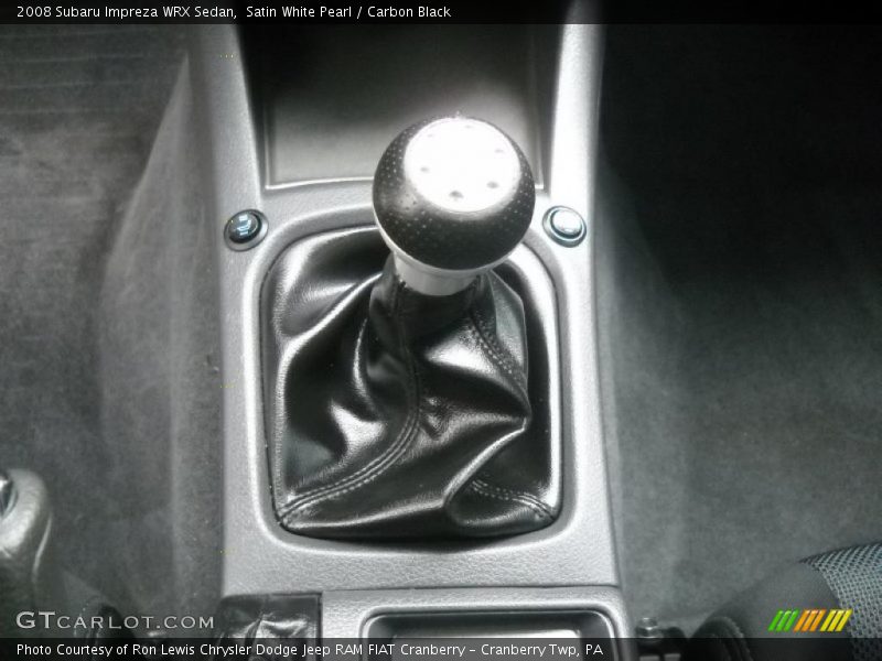 Satin White Pearl / Carbon Black 2008 Subaru Impreza WRX Sedan