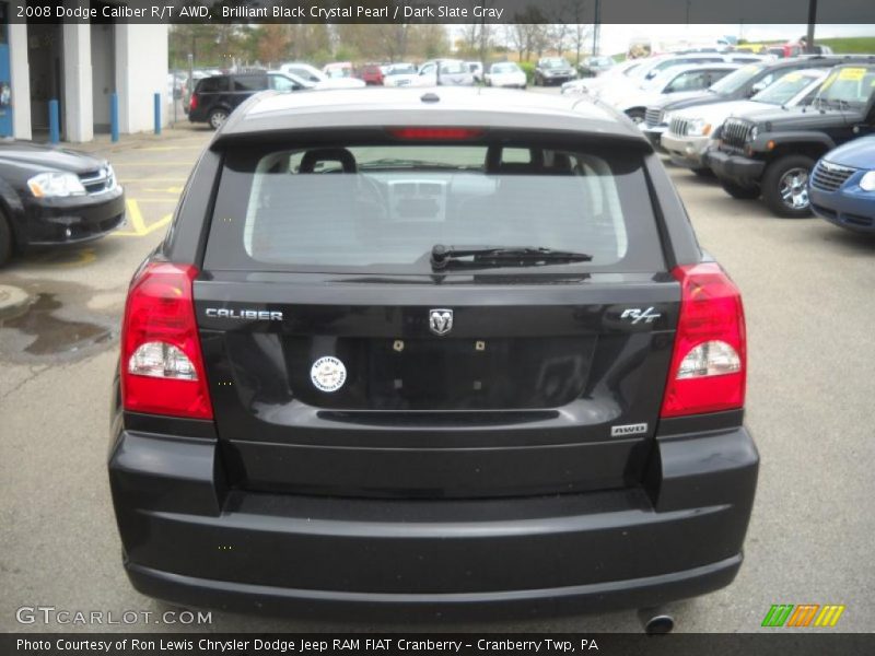 Brilliant Black Crystal Pearl / Dark Slate Gray 2008 Dodge Caliber R/T AWD