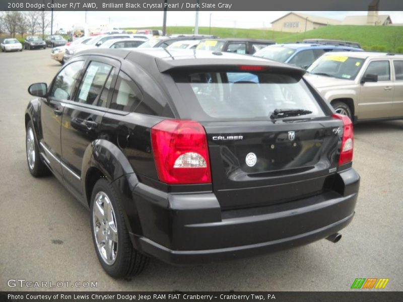Brilliant Black Crystal Pearl / Dark Slate Gray 2008 Dodge Caliber R/T AWD