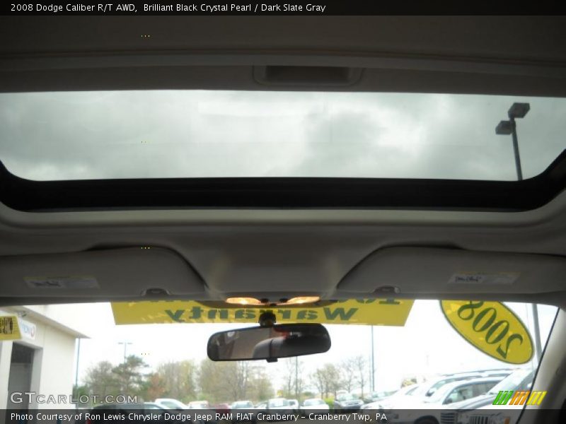 Brilliant Black Crystal Pearl / Dark Slate Gray 2008 Dodge Caliber R/T AWD