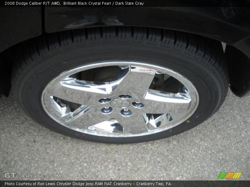 Brilliant Black Crystal Pearl / Dark Slate Gray 2008 Dodge Caliber R/T AWD