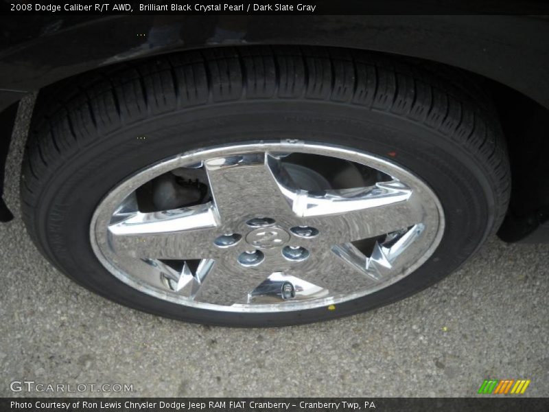 Brilliant Black Crystal Pearl / Dark Slate Gray 2008 Dodge Caliber R/T AWD