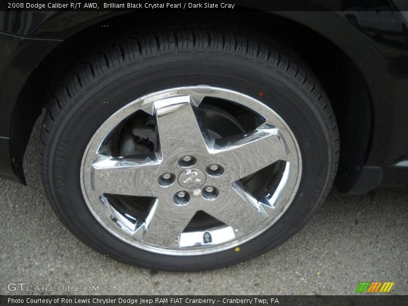 Brilliant Black Crystal Pearl / Dark Slate Gray 2008 Dodge Caliber R/T AWD