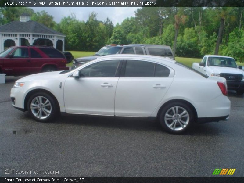White Platinum Metallic Tri-Coat / Cashmere/Fine Line Ebony 2010 Lincoln MKS FWD