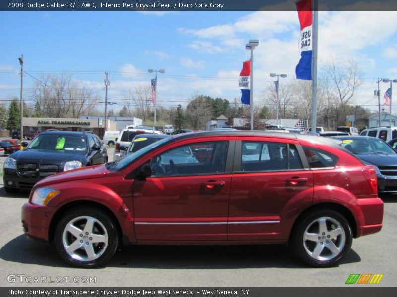 Inferno Red Crystal Pearl / Dark Slate Gray 2008 Dodge Caliber R/T AWD
