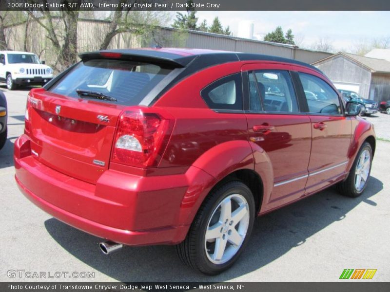 Inferno Red Crystal Pearl / Dark Slate Gray 2008 Dodge Caliber R/T AWD