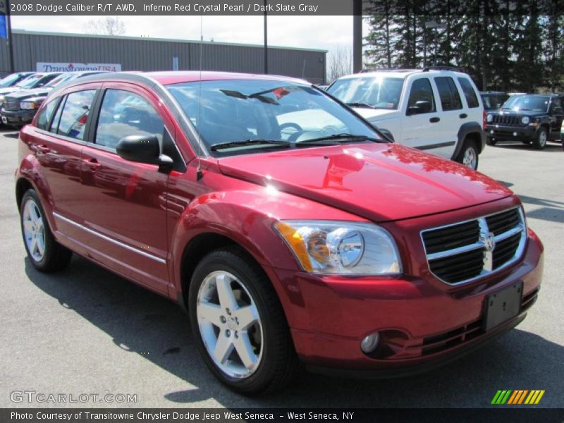 Inferno Red Crystal Pearl / Dark Slate Gray 2008 Dodge Caliber R/T AWD