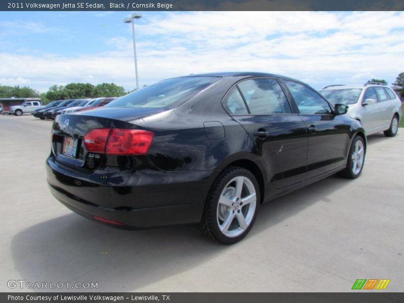 Black / Cornsilk Beige 2011 Volkswagen Jetta SE Sedan