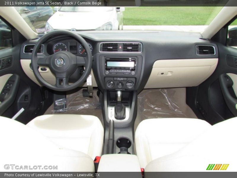 Black / Cornsilk Beige 2011 Volkswagen Jetta SE Sedan