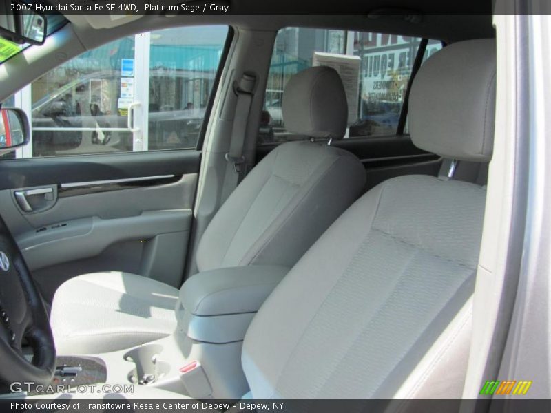 Platinum Sage / Gray 2007 Hyundai Santa Fe SE 4WD