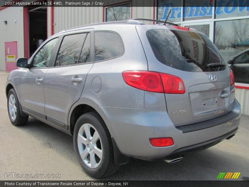 Platinum Sage / Gray 2007 Hyundai Santa Fe SE 4WD