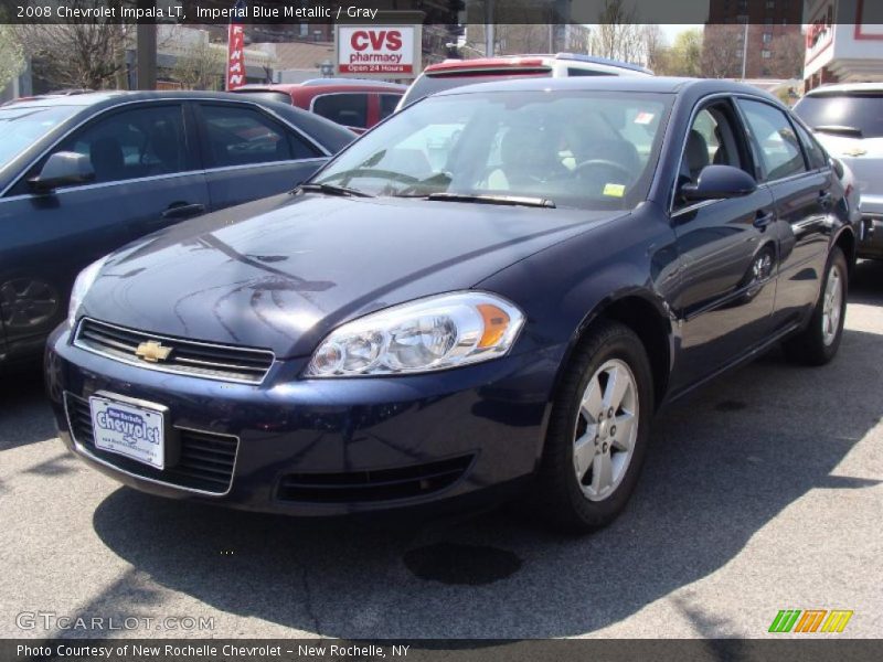 Imperial Blue Metallic / Gray 2008 Chevrolet Impala LT