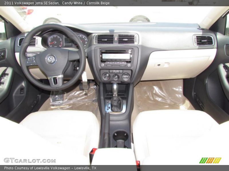 Candy White / Cornsilk Beige 2011 Volkswagen Jetta SE Sedan