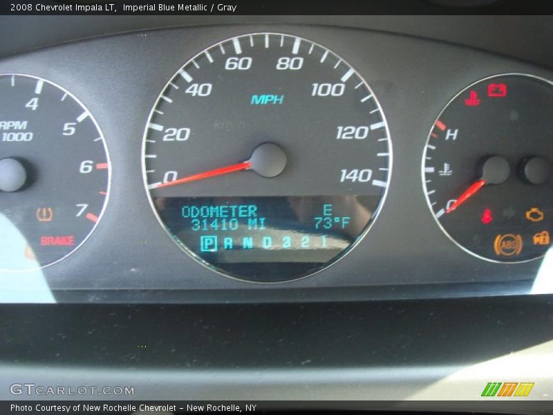 Imperial Blue Metallic / Gray 2008 Chevrolet Impala LT