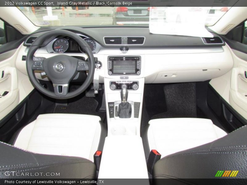 Island Gray Metallic / Black/Cornsilk Beige 2012 Volkswagen CC Sport