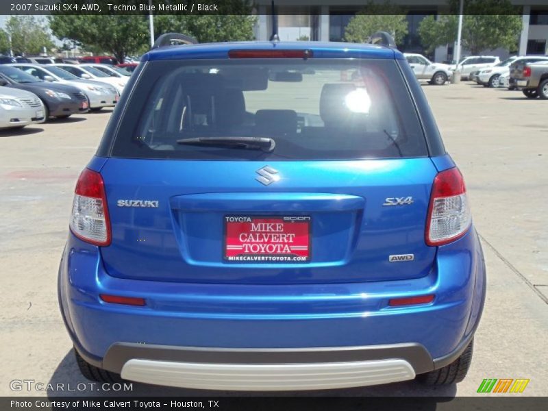 Techno Blue Metallic / Black 2007 Suzuki SX4 AWD