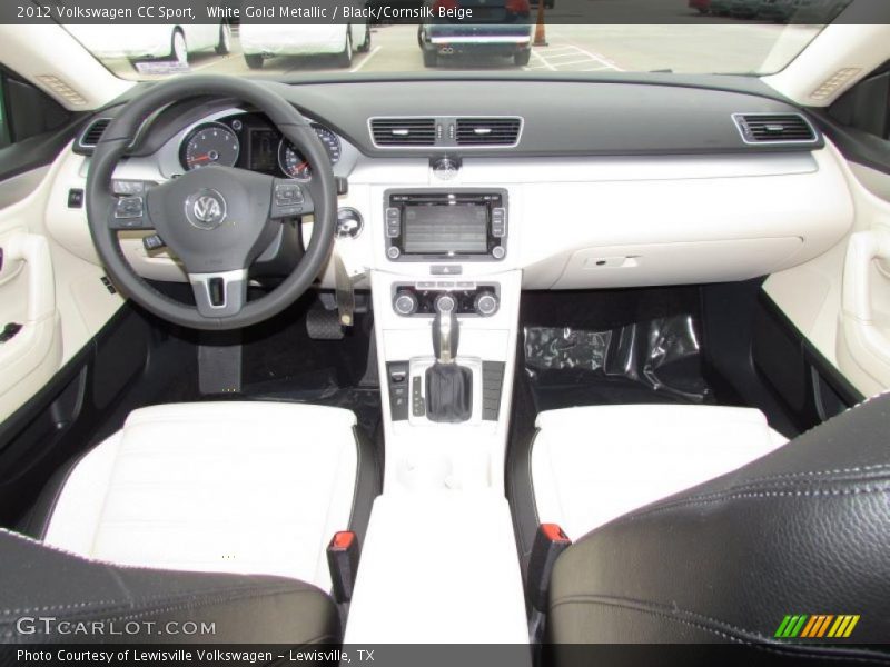 White Gold Metallic / Black/Cornsilk Beige 2012 Volkswagen CC Sport