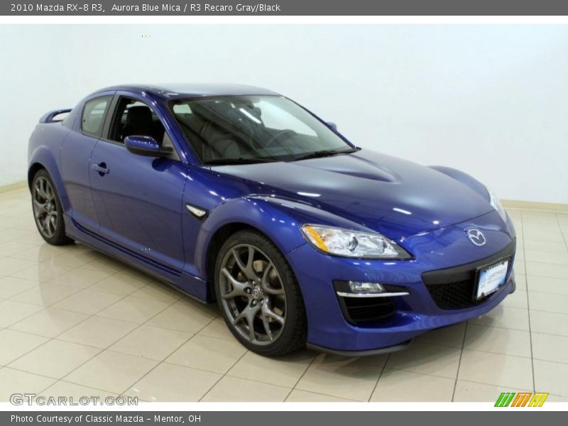 Aurora Blue Mica / R3 Recaro Gray/Black 2010 Mazda RX-8 R3