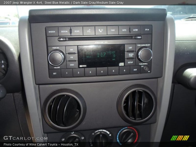 Steel Blue Metallic / Dark Slate Gray/Medium Slate Gray 2007 Jeep Wrangler X 4x4