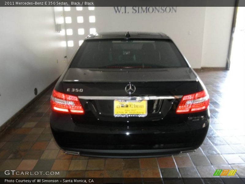 Black / Black 2011 Mercedes-Benz E 350 Sedan