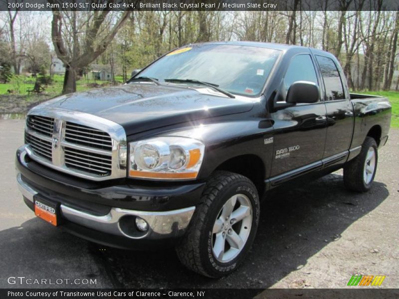 Brilliant Black Crystal Pearl / Medium Slate Gray 2006 Dodge Ram 1500 SLT Quad Cab 4x4