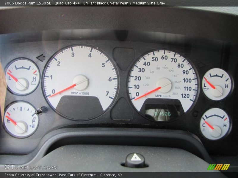 Brilliant Black Crystal Pearl / Medium Slate Gray 2006 Dodge Ram 1500 SLT Quad Cab 4x4