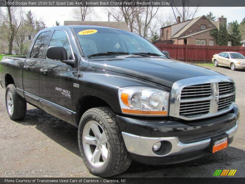 Brilliant Black Crystal Pearl / Medium Slate Gray 2006 Dodge Ram 1500 SLT Quad Cab 4x4