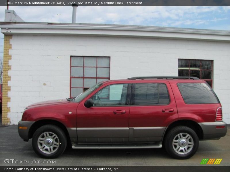 Vivid Red Metallic / Medium Dark Parchment 2004 Mercury Mountaineer V8 AWD