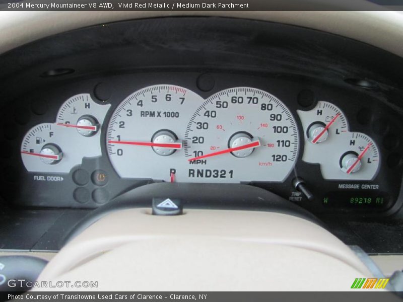  2004 Mountaineer V8 AWD V8 AWD Gauges