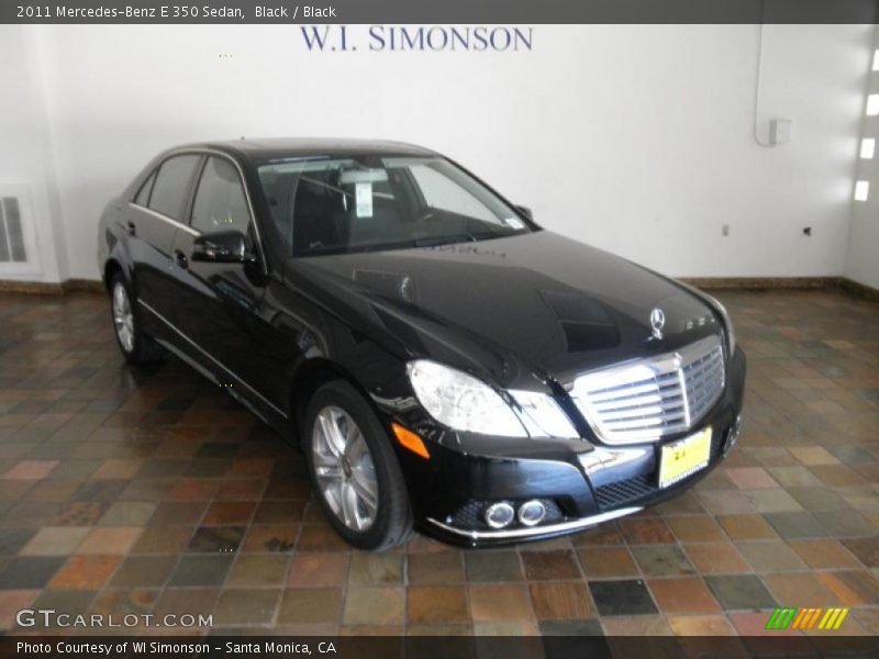 Black / Black 2011 Mercedes-Benz E 350 Sedan