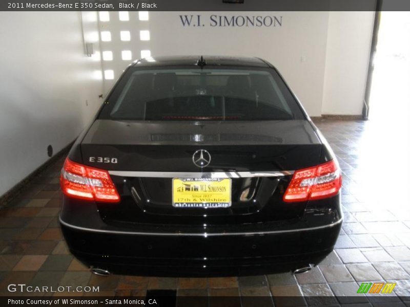Black / Black 2011 Mercedes-Benz E 350 Sedan