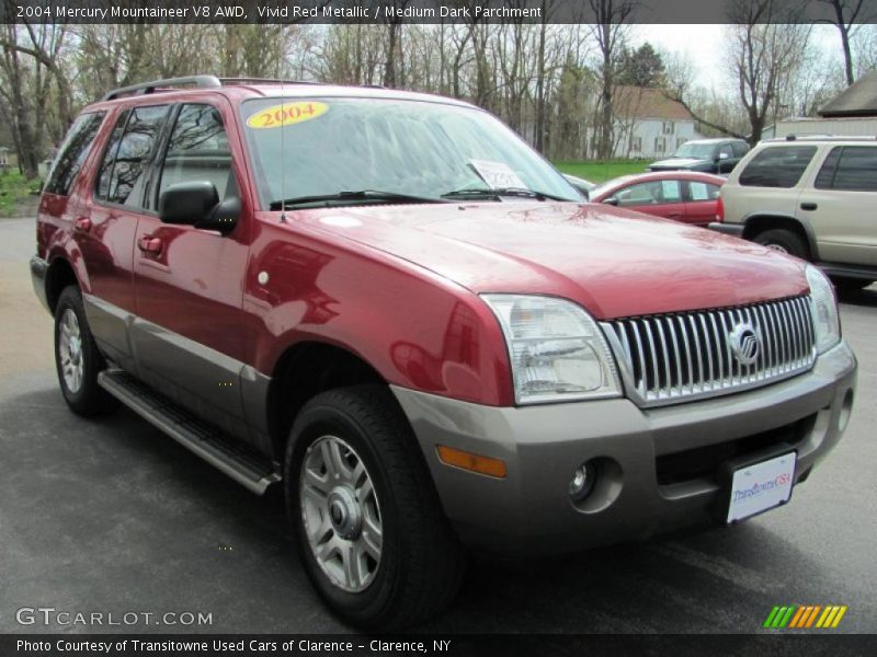 Vivid Red Metallic / Medium Dark Parchment 2004 Mercury Mountaineer V8 AWD