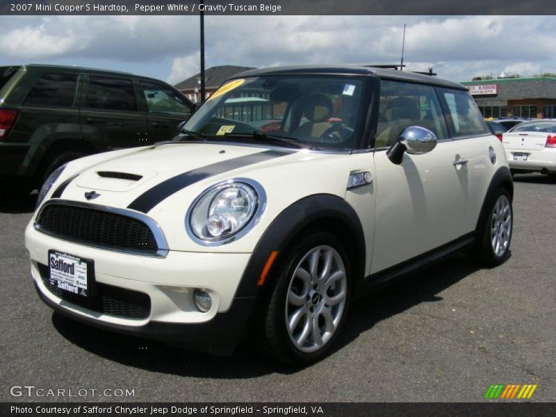 Pepper White / Gravity Tuscan Beige 2007 Mini Cooper S Hardtop