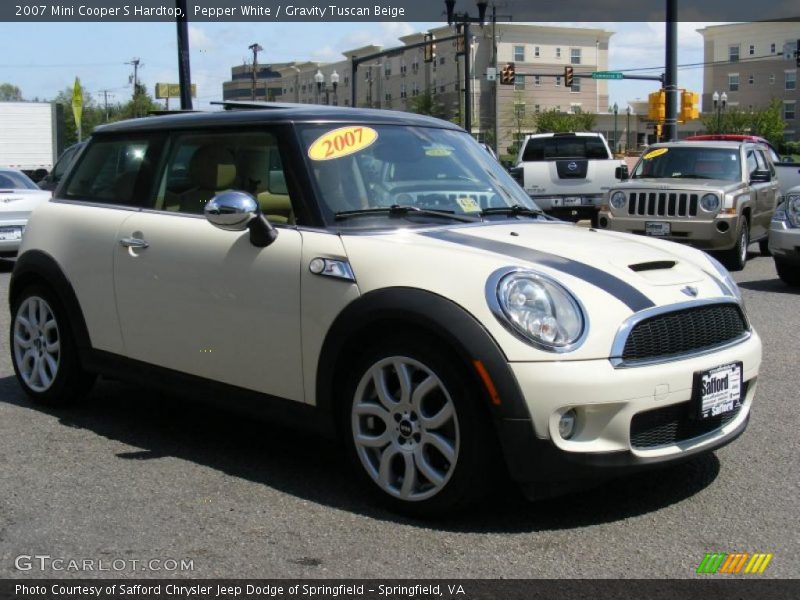 Pepper White / Gravity Tuscan Beige 2007 Mini Cooper S Hardtop