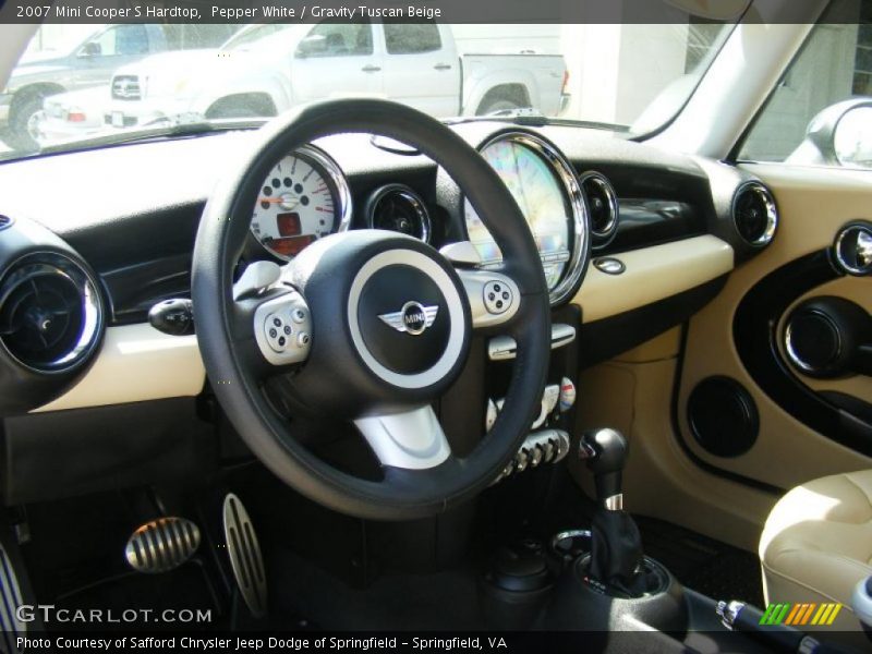 Pepper White / Gravity Tuscan Beige 2007 Mini Cooper S Hardtop