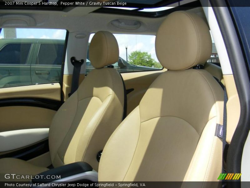 Pepper White / Gravity Tuscan Beige 2007 Mini Cooper S Hardtop