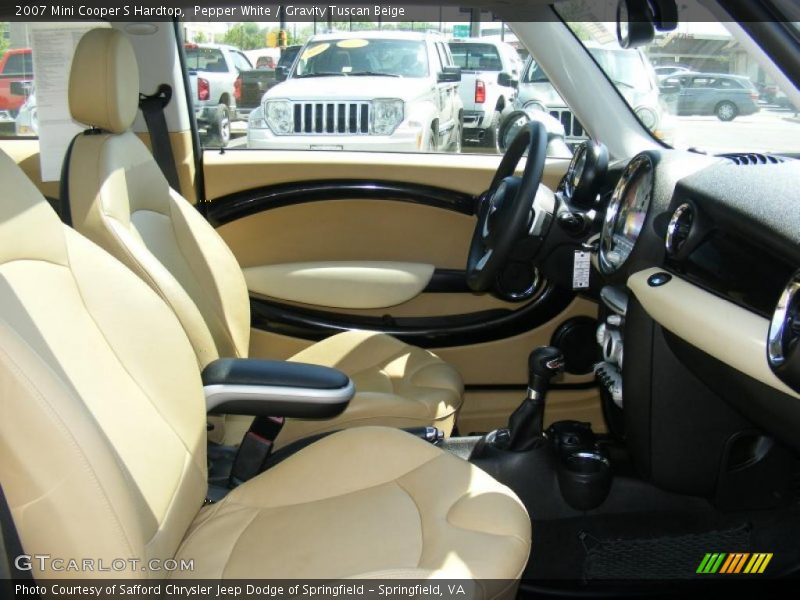 Pepper White / Gravity Tuscan Beige 2007 Mini Cooper S Hardtop